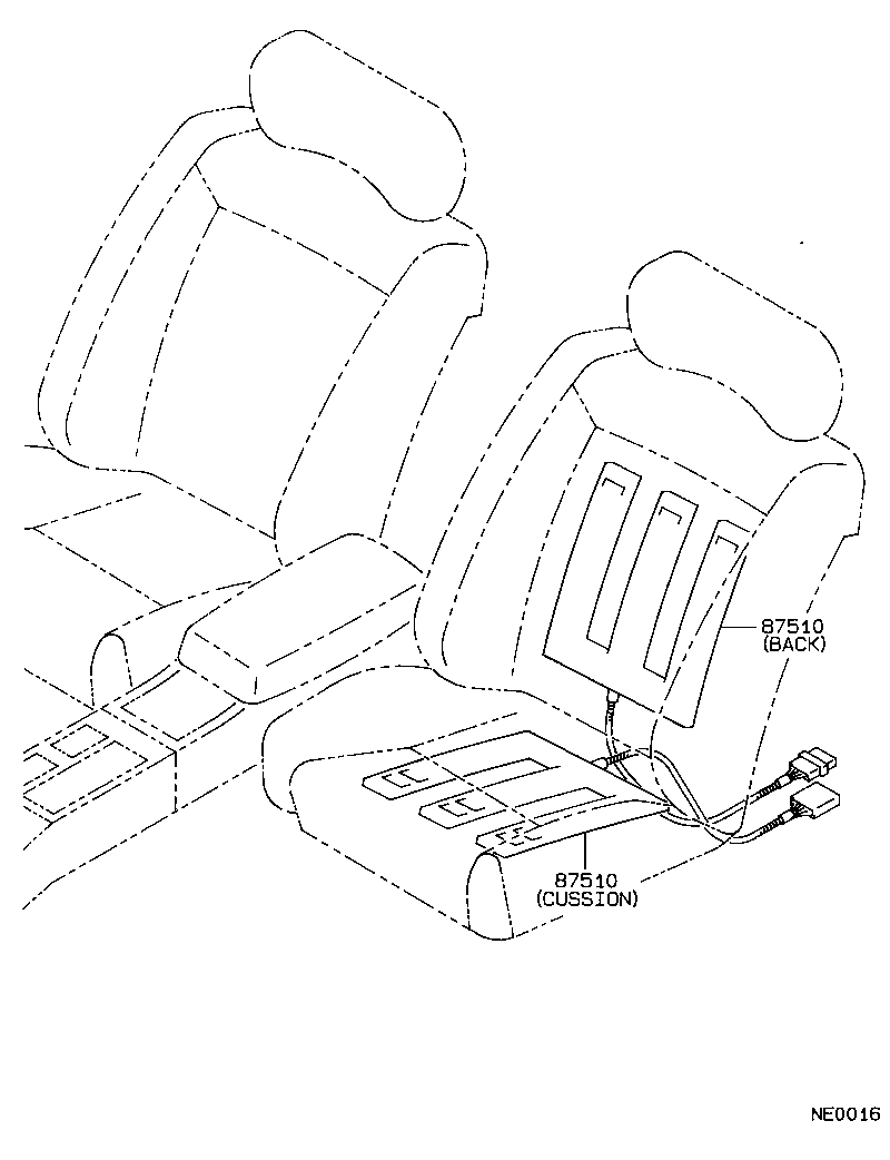 87510-12090 HEATER ASSY, SEAT product image