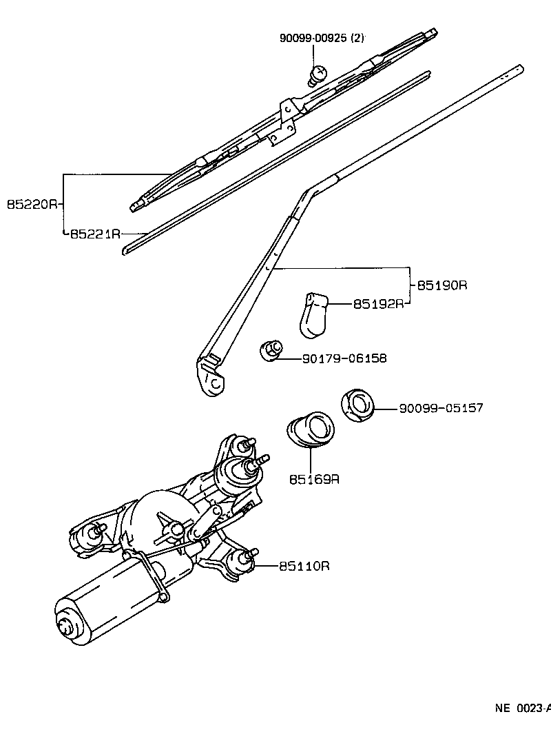 85220-16441 BLADE ASSY, REAR WIPER product image