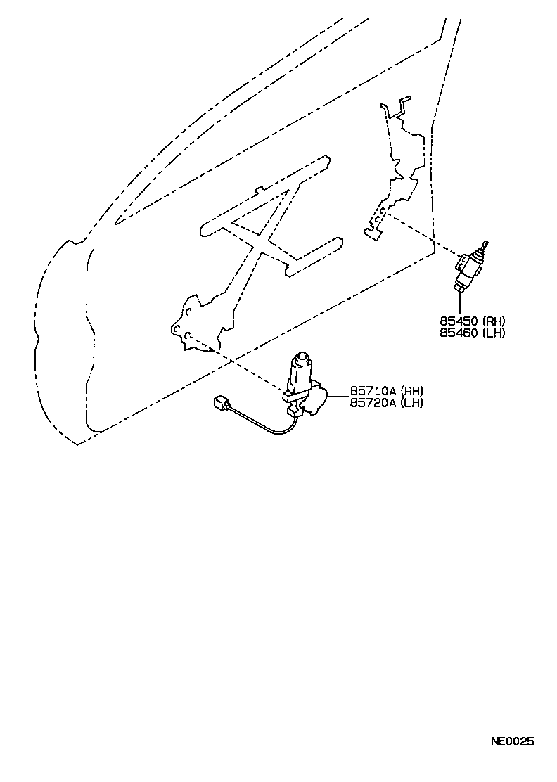 85720-20060 MOTOR ASSY, POWER WINDOW REGULATOR, FRONT LH product image