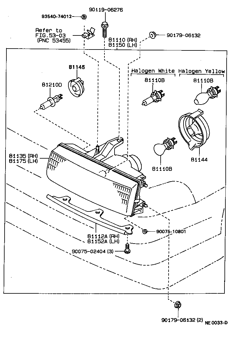 81130-1A331 UNIT ASSY, HEADLAMP, RH product image