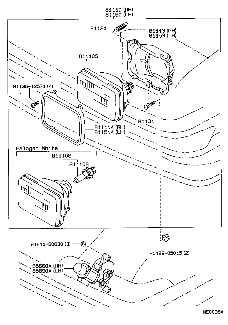 81150-17010 HEADLAMP ASSY, LH product image