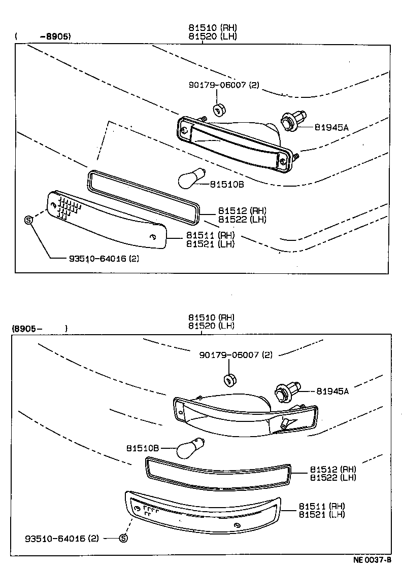 81510-80070 LAMP ASSY, FRONT TURN SIGNAL, RH product image
