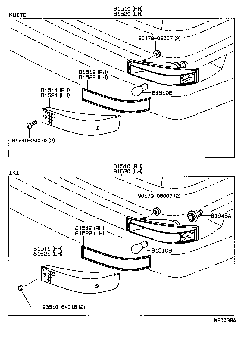 81510-80070 LAMP ASSY, FRONT TURN SIGNAL, RH product image