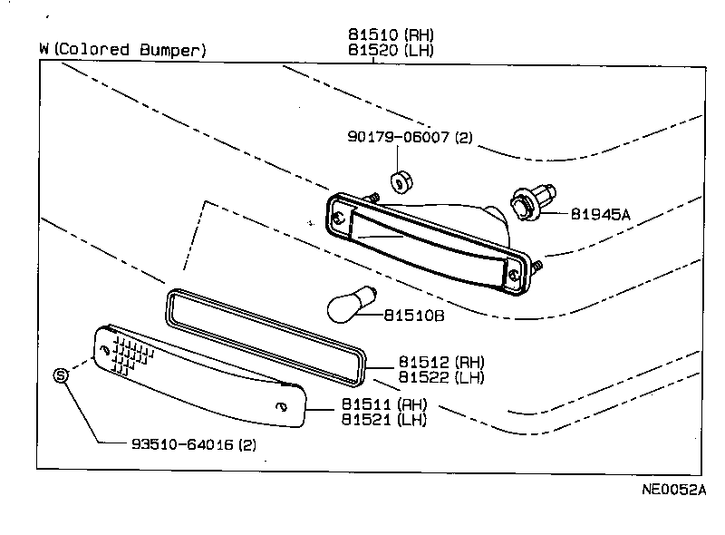 81510-80048 LAMP ASSY, FRONT TURN SIGNAL, RH product image