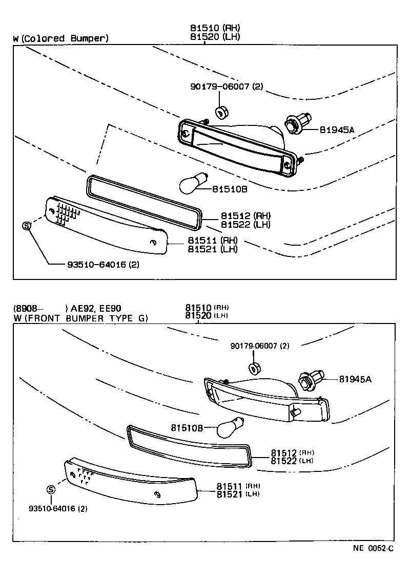 81511-12540 LENS, FRONT TURN SIGNAL LAMP, RH product image