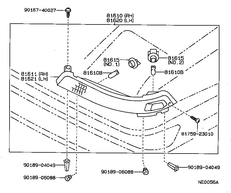 81620-12490 LAMP ASSY, PARKING & CLEARANCE, LH product image