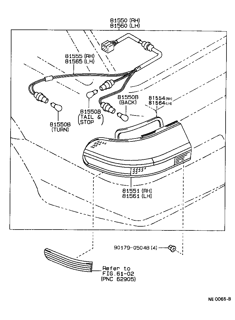 81561-1A331 LENS, REAR COMBINATION LAMP, LH product image