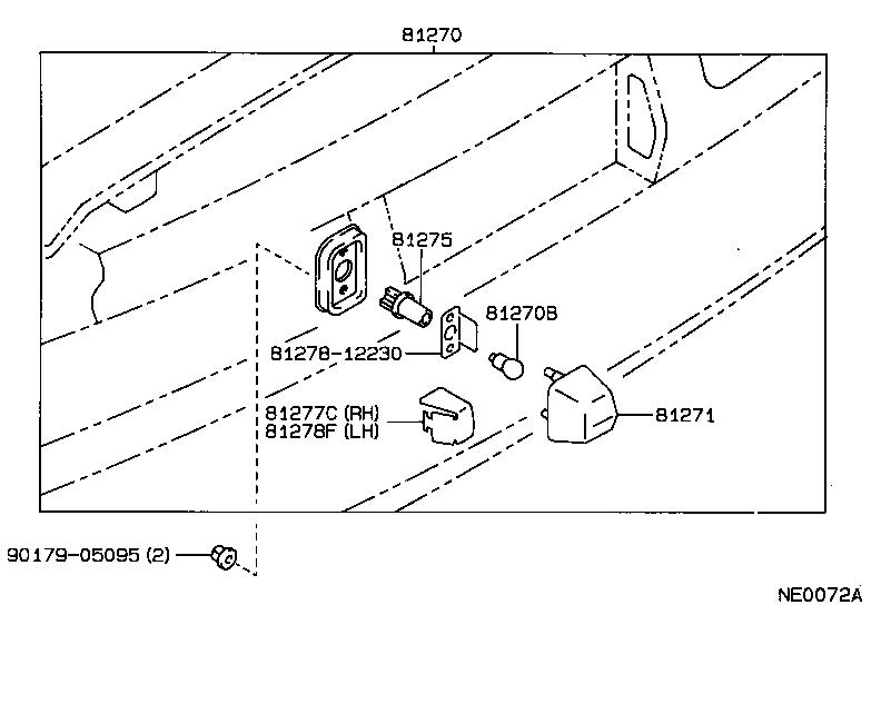 Toyota 81270-12320 LAMP ASSY, LICENSE PLATE