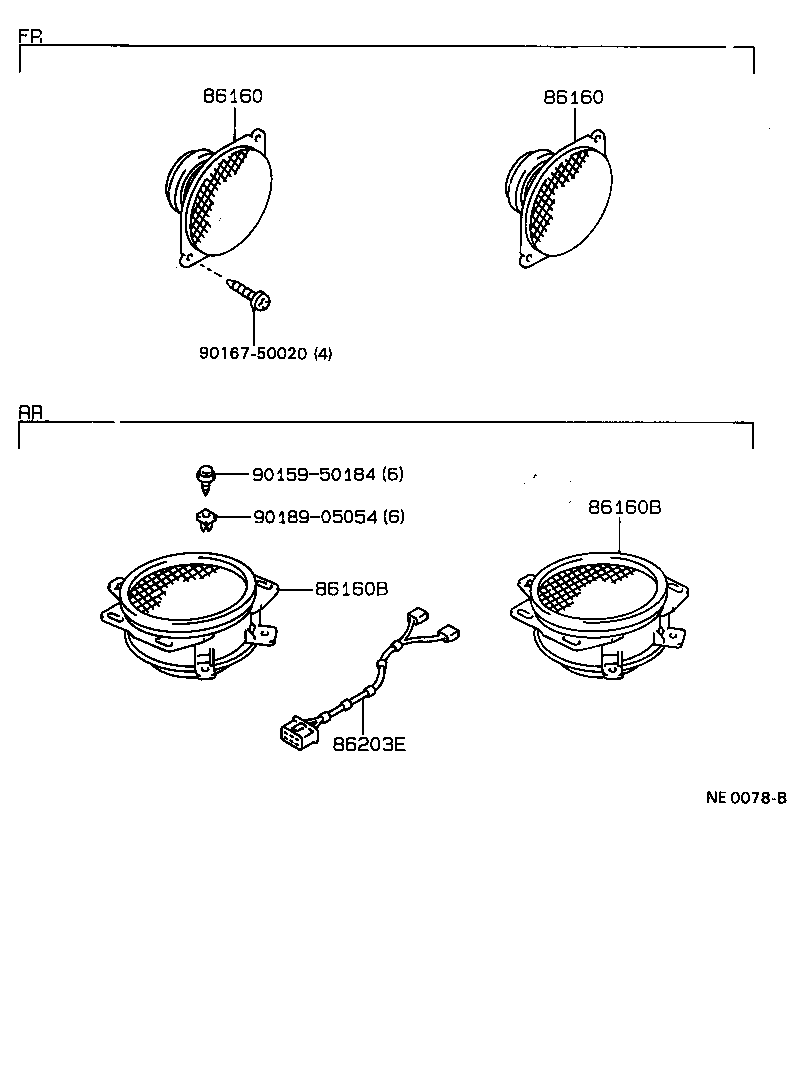 86203-12090 WIRE, STEREO COMPONENT SPEAKER, NO.1 product image