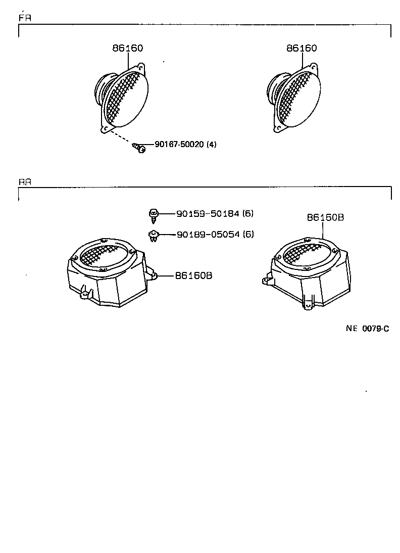 86160-12310 SPEAKER ASSY, REAR NO.2 product image