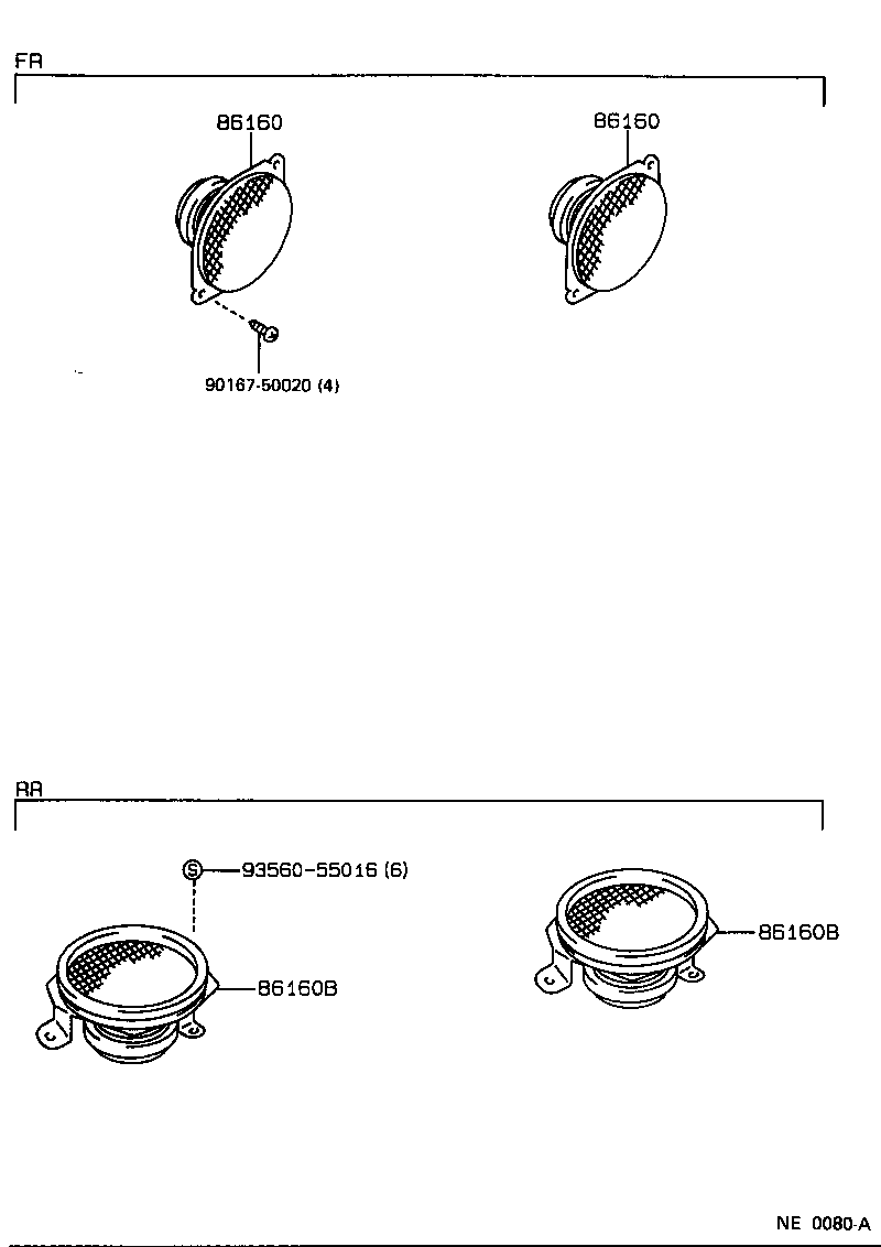 86160-12270 SPEAKER ASSY, REAR product image