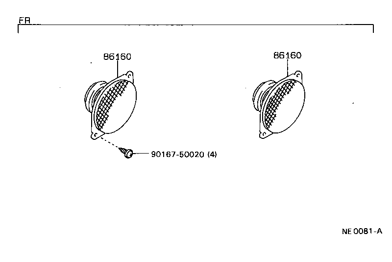 86160-12310 SPEAKER ASSY, REAR NO.2 product image