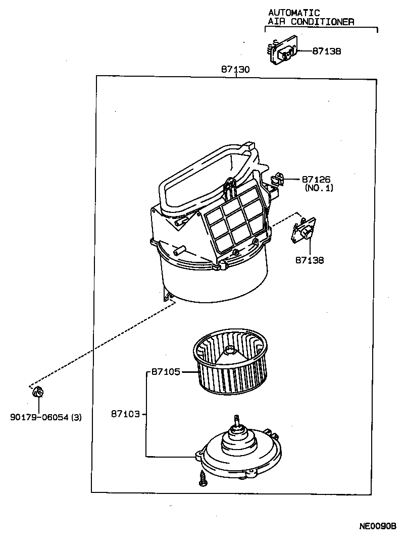 87107-12430 UNIT SUB-ASSY, HEATER RADIATOR product image