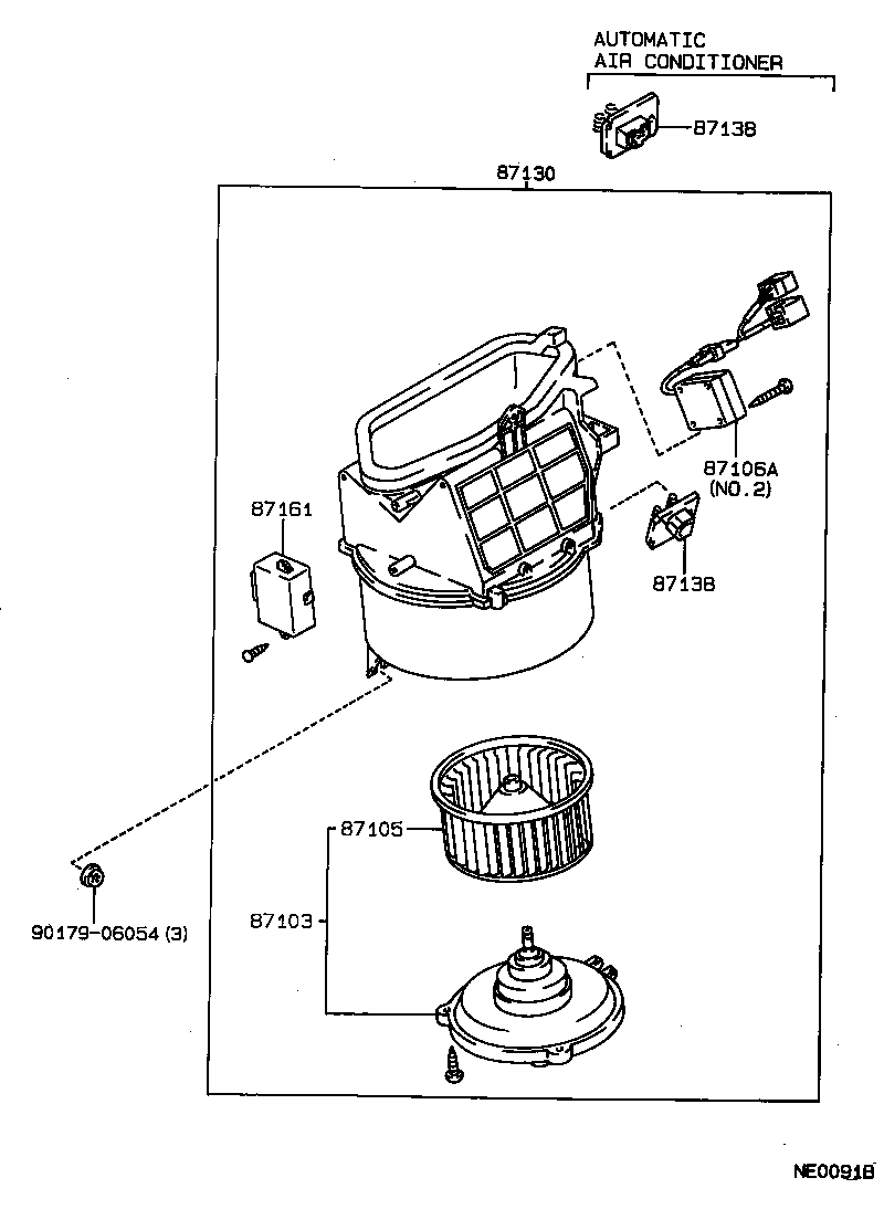 87107-12430 UNIT SUB-ASSY, HEATER RADIATOR product image