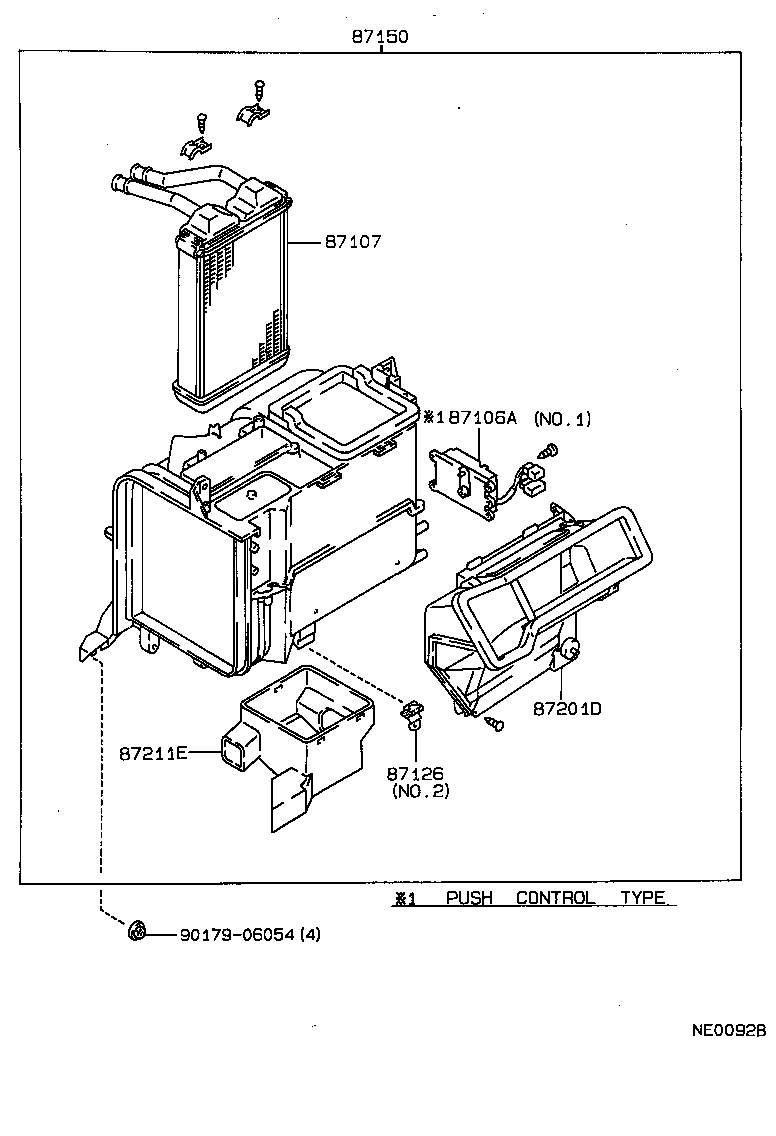 87107-12430 UNIT SUB-ASSY, HEATER RADIATOR product image