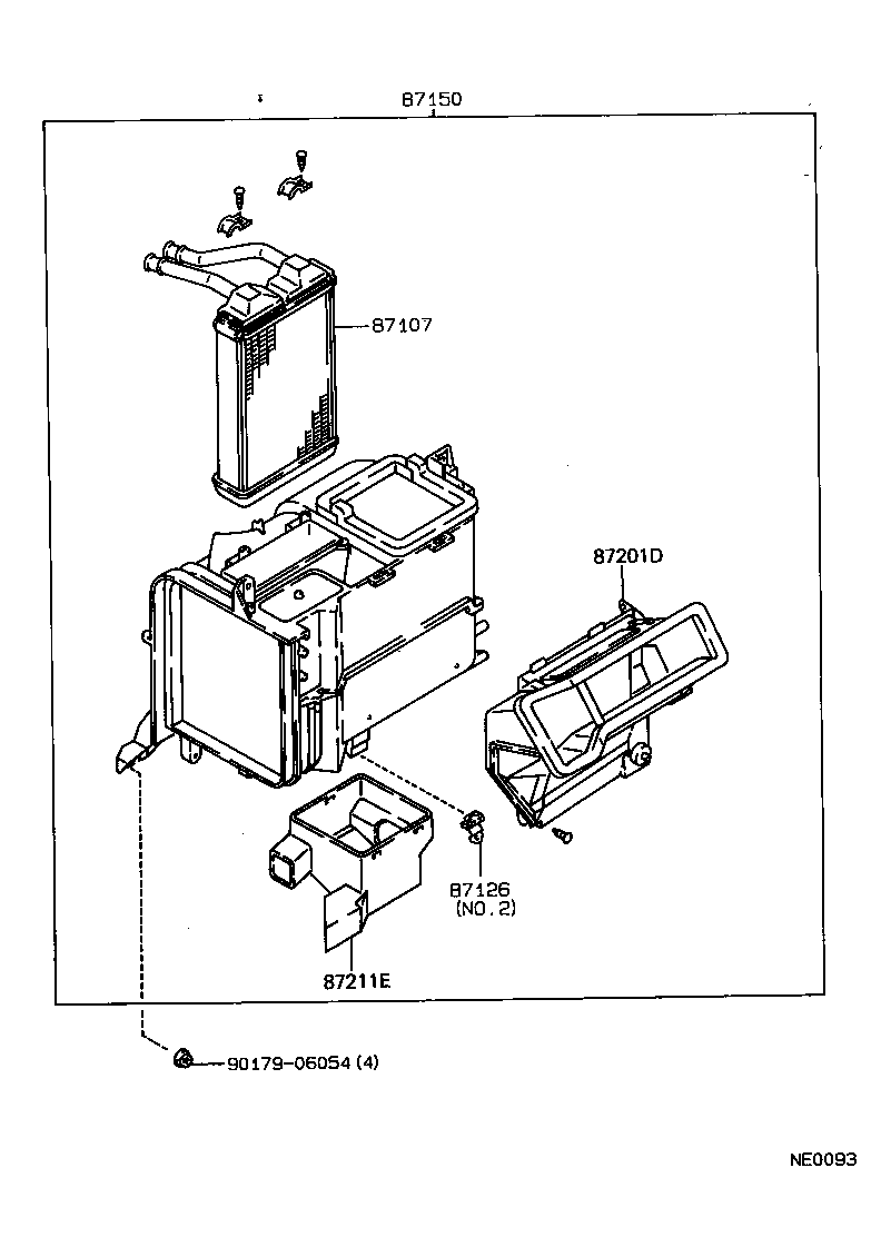 87150-12440 RADIATOR ASSY, HEATER product image