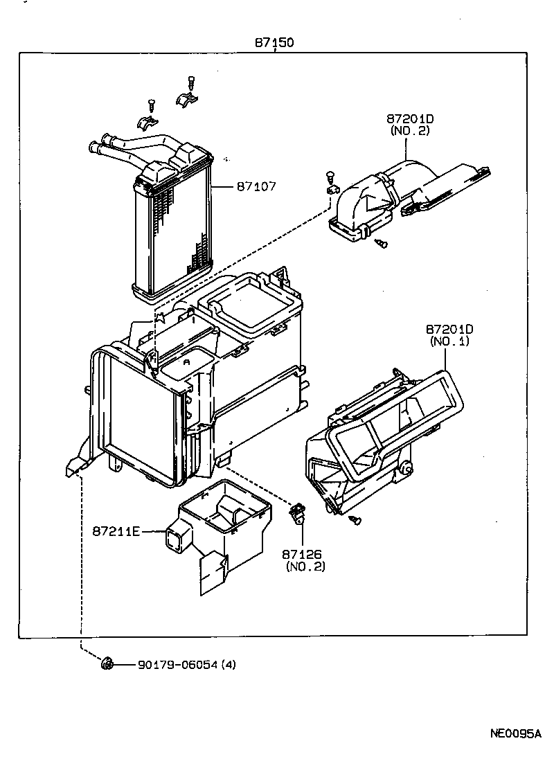 87103-12010 MOTOR SUB-ASSY, HEATER BLOWER, W/FAN product image