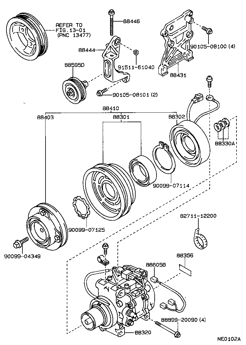 88320-12840 COMPRESSOR ASSY, COOLER product image