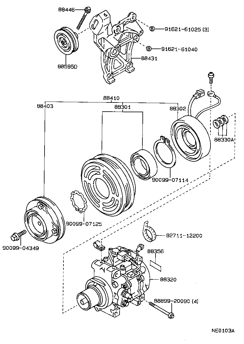 Toyota 88322-14020 HEAD, COOLER COMPRESSOR CYLINDER