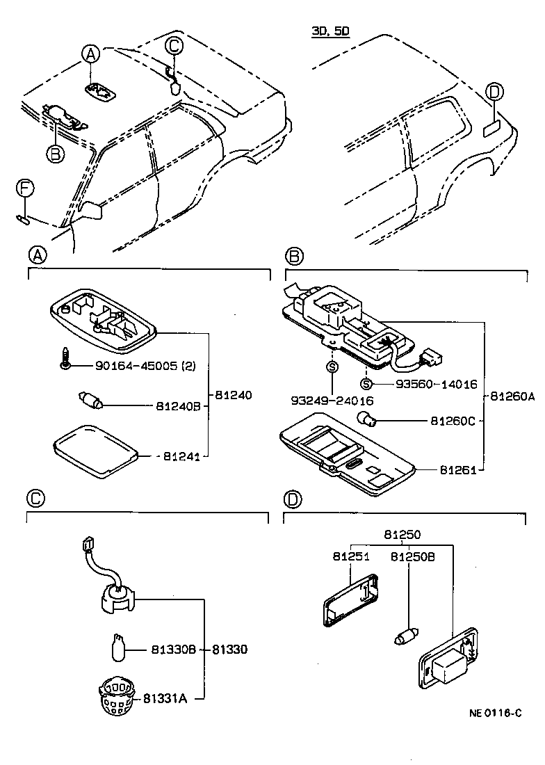 81250-13010-04 LAMP ASSY, ROOM, NO.2 product image