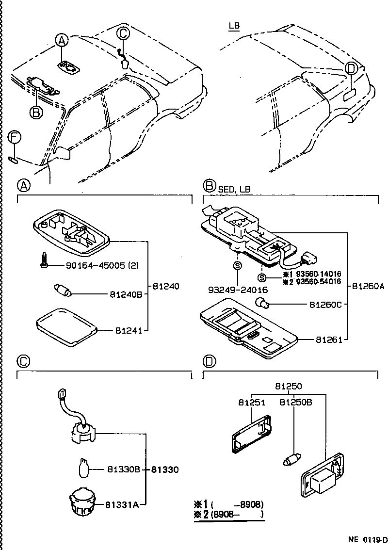 81240-12030-26 LAMP ASSY, ROOM, NO.1 product image