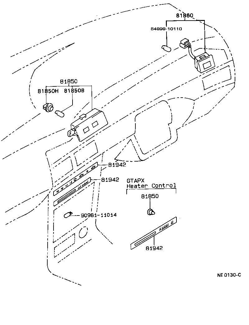 81860-12090 LAMP ASSY, TRANSMISSION INDICATOR product image