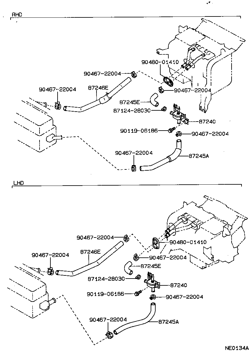 87240-12230 VALVE ASSY, HEATER WATER product image
