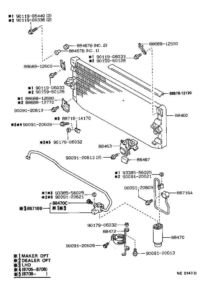 88711-12430 HOSE, COOLER REFRIGERANT DISCHARGE, NO.1 product image