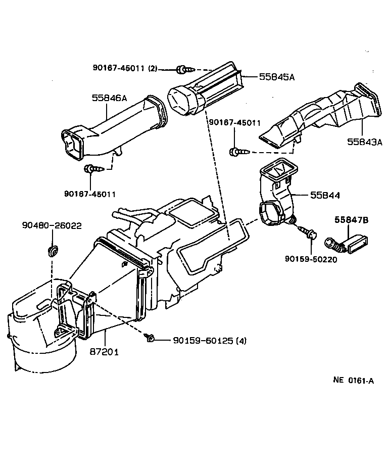 55844-12230 DUCT, HEATER TO REGISTER, NO.2 product image