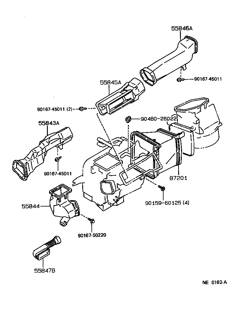 55844-12230 DUCT, HEATER TO REGISTER, NO.2 product image