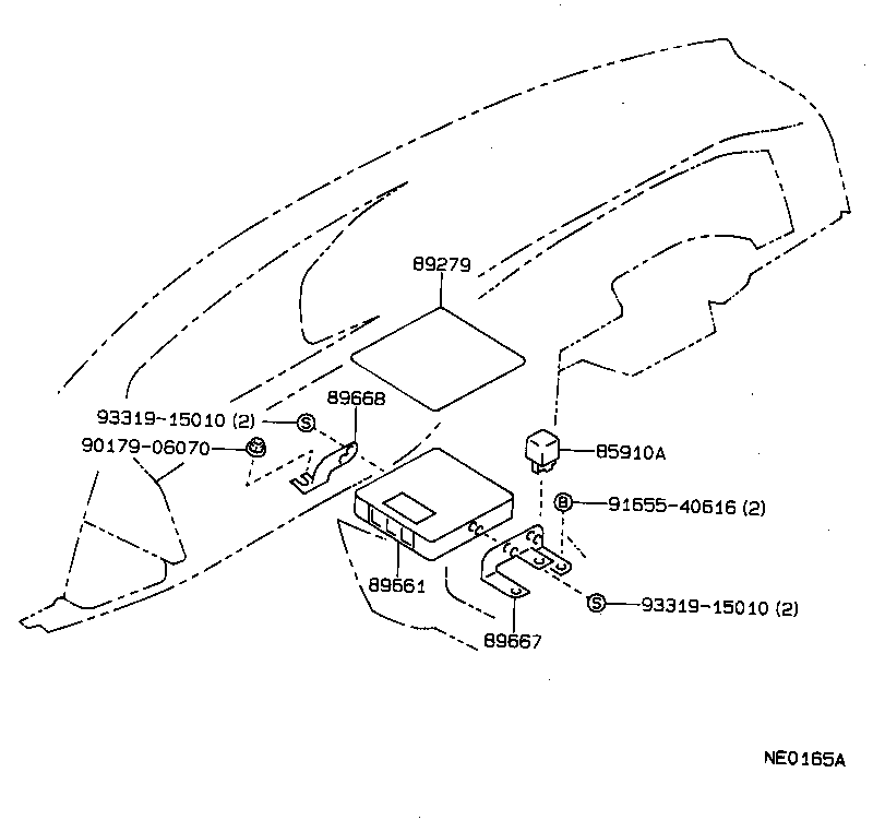 89661-12680 COMPUTER, ENGINE CONTROL product image