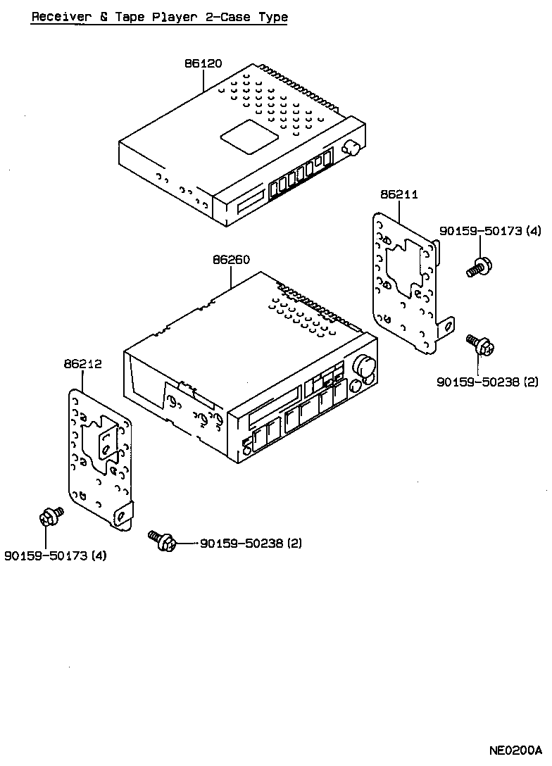 86212-12220 BRACKET, RADIO, NO.2 product image