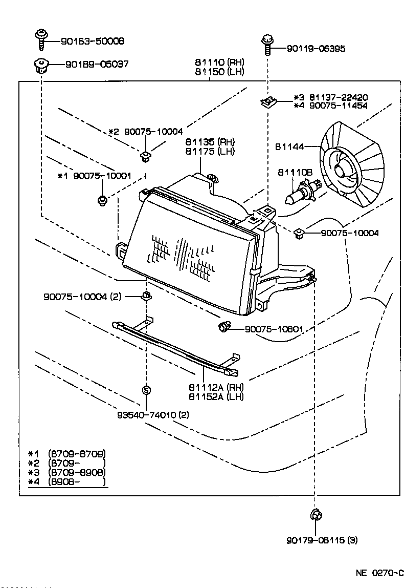 81160-30801 HEADLAMP ASSY, LH product image