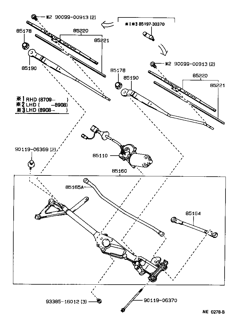 85220-3A080 BLADE ASSY, WINDSHIELD WIPER product image