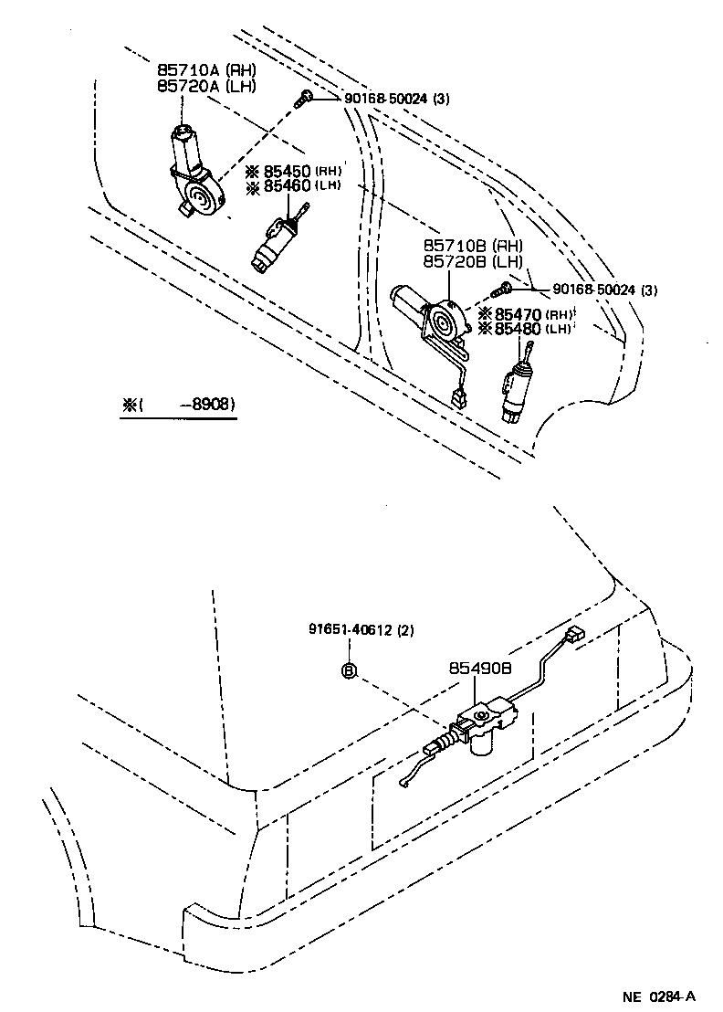85710-30200 MOTOR ASSY, POWER WINDOW REGULATOR, FRONT LH product image