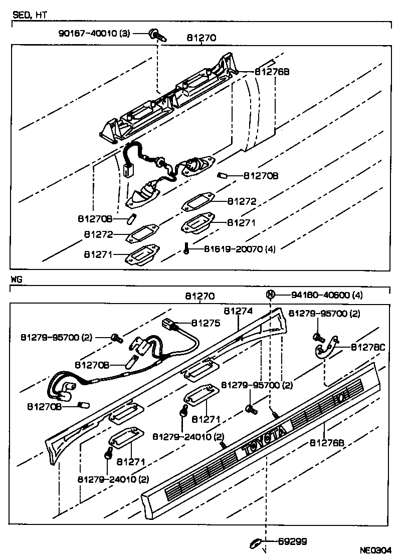 81275-30140 SOCKET AND WIRE, LICENSE PLATE LAMP product image