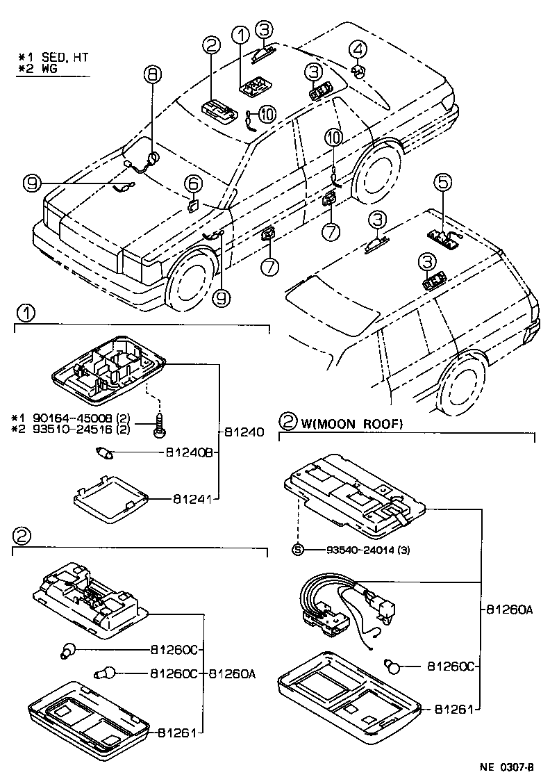 81260-30160 LAMP ASSY, GLOVE BOX product image