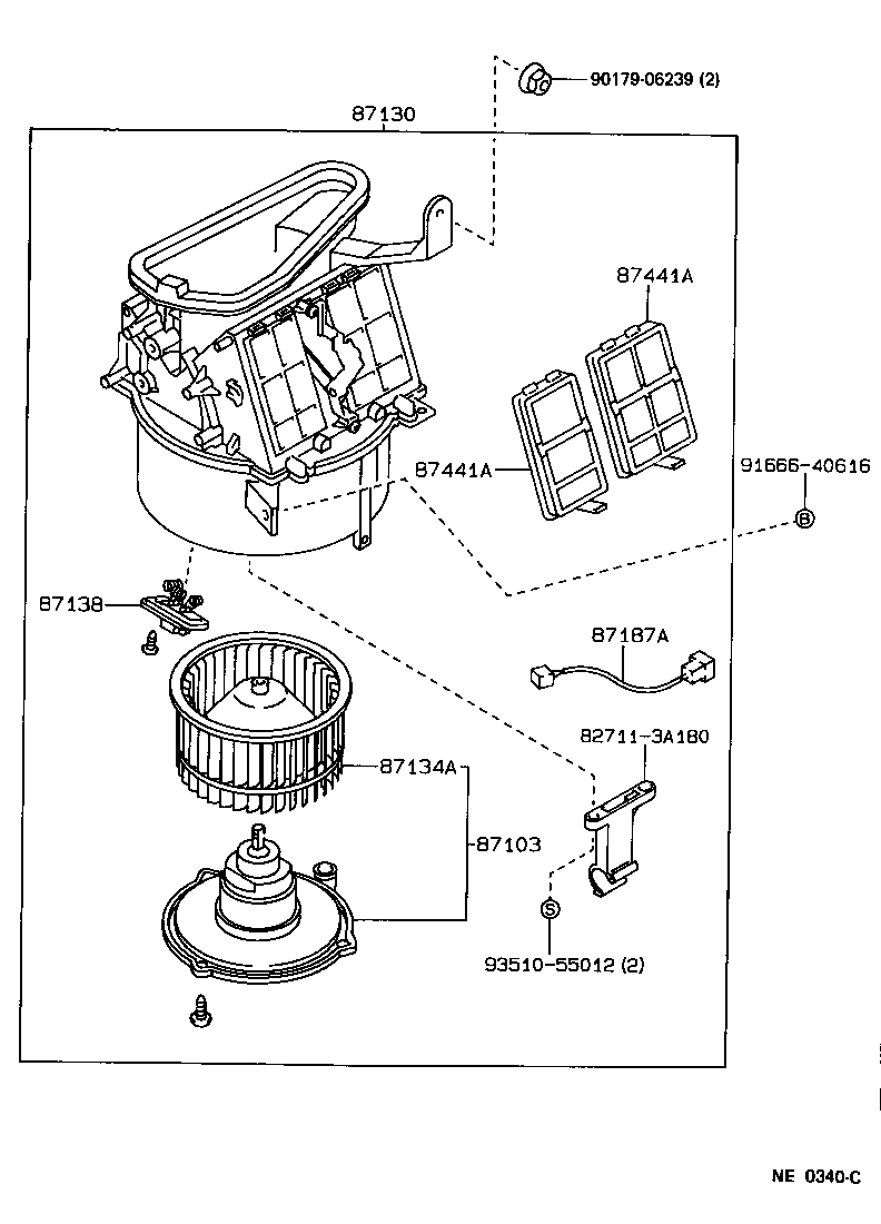 87150-30561 RADIATOR ASSY, HEATER product image