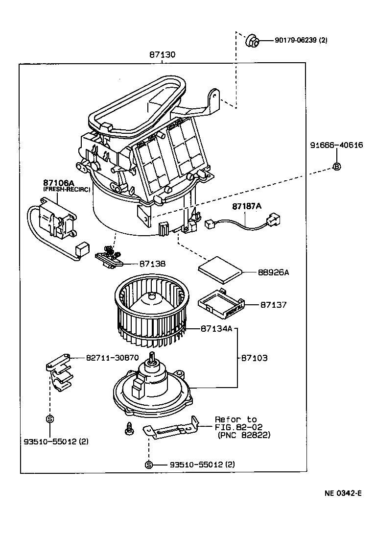 87150-30561 RADIATOR ASSY, HEATER product image