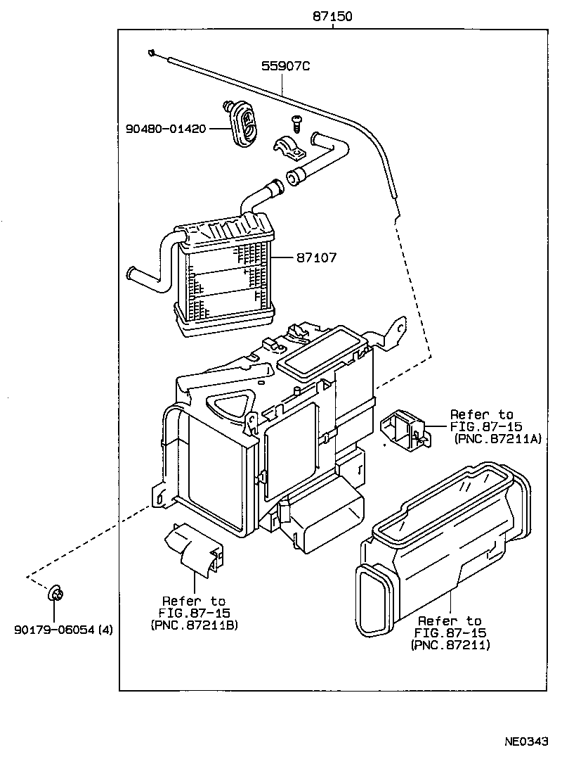 87103-30280 MOTOR SUB-ASSY, HEATER BLOWER, W/FAN product image