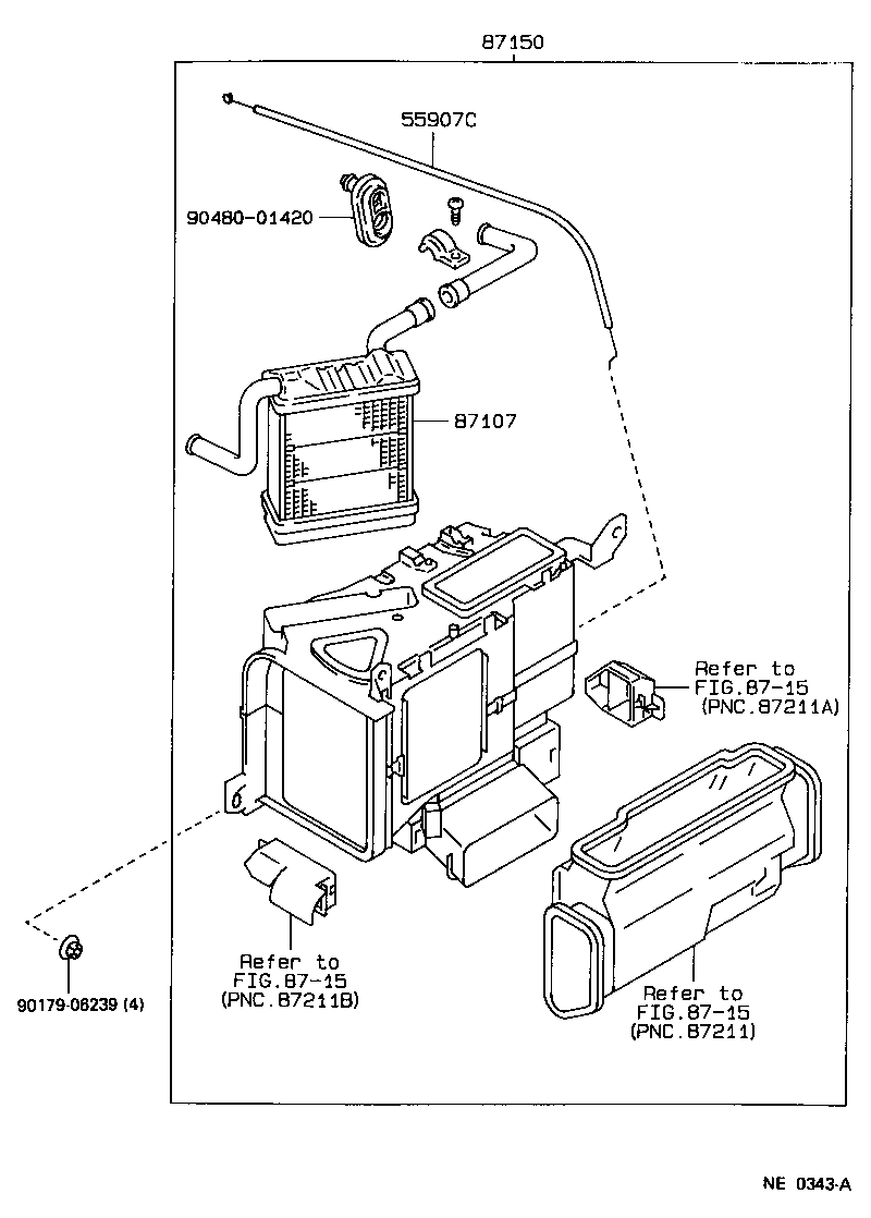 87150-30561 RADIATOR ASSY, HEATER product image