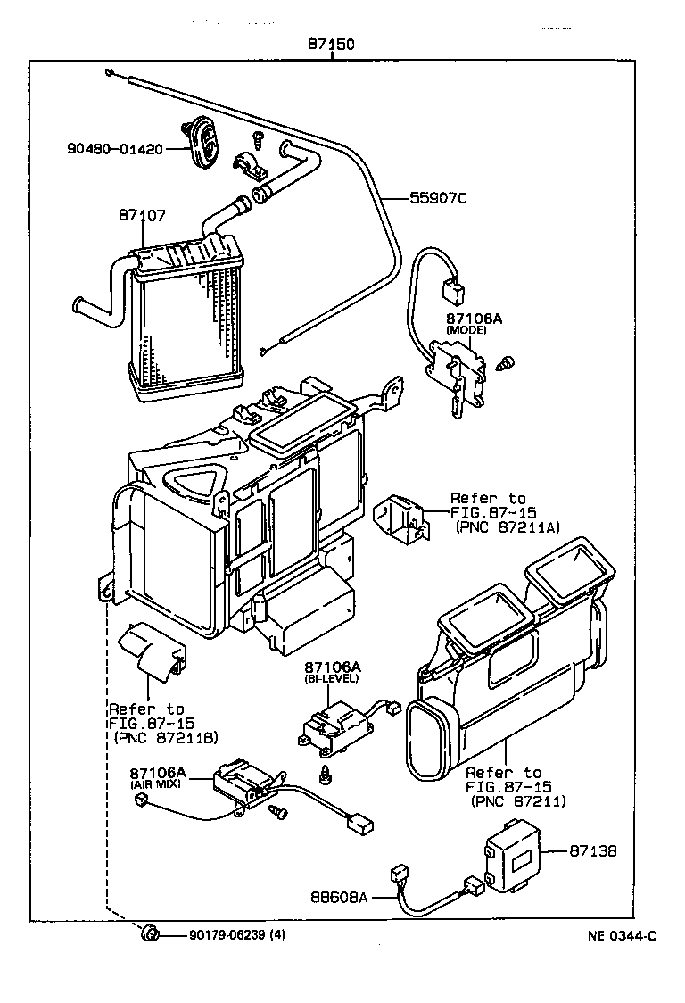 87103-30280 MOTOR SUB-ASSY, HEATER BLOWER, W/FAN product image