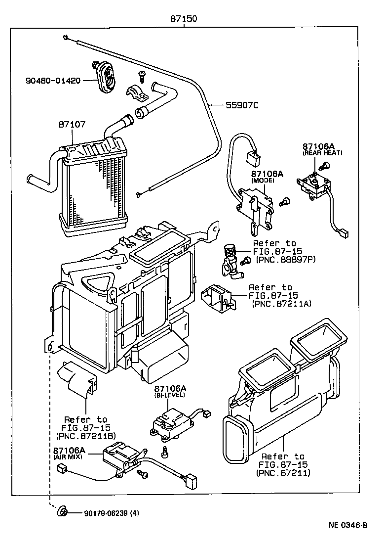 87150-30561 RADIATOR ASSY, HEATER product image