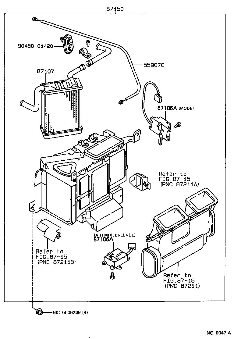 87103-30280 MOTOR SUB-ASSY, HEATER BLOWER, W/FAN product image