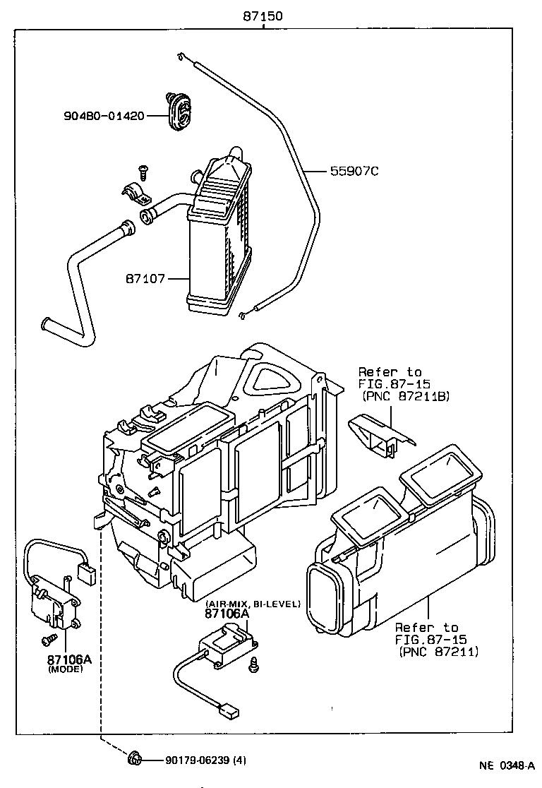 87103-30280 MOTOR SUB-ASSY, HEATER BLOWER, W/FAN product image