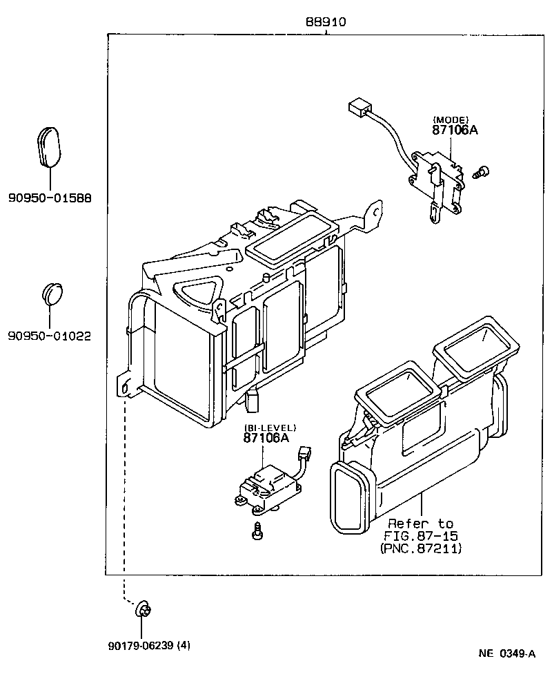 87103-30280 MOTOR SUB-ASSY, HEATER BLOWER, W/FAN product image
