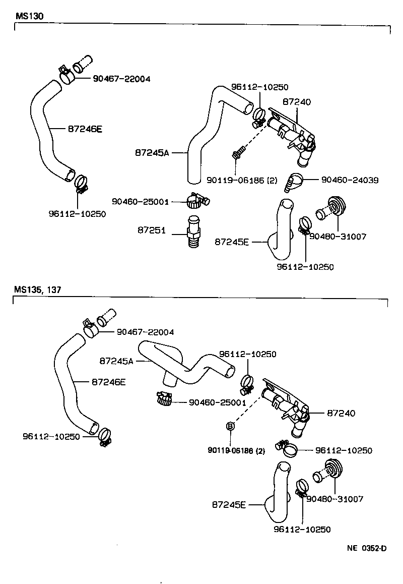 87240-30540 VALVE ASSY, HEATER WATER product image