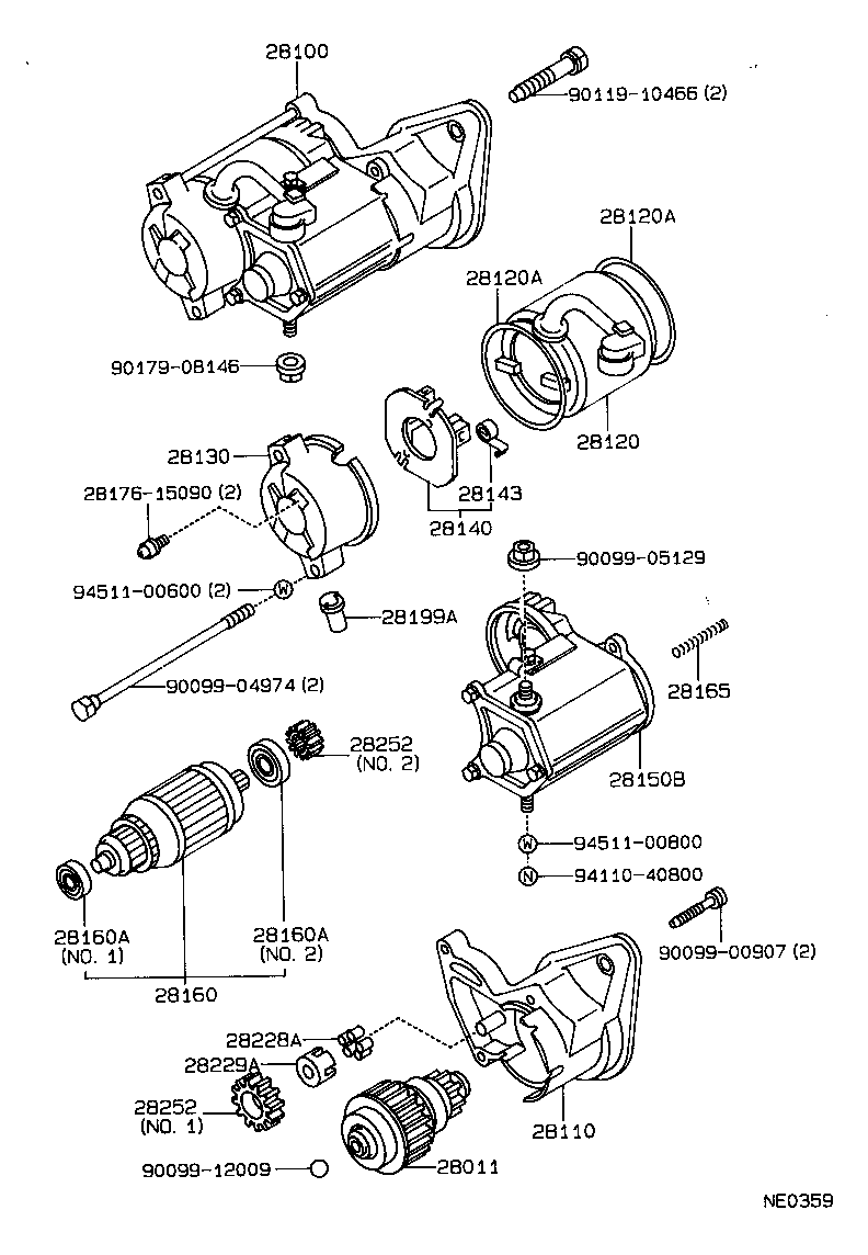 28100-01030 STARTER ASSY product image