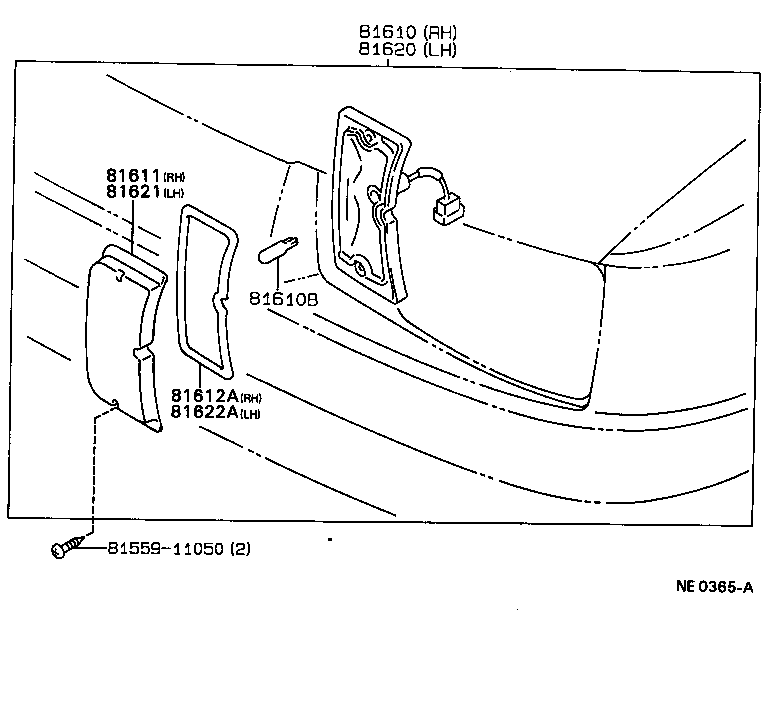81610-13060 LAMP ASSY, PARKING & CLEARANCE, RH product image