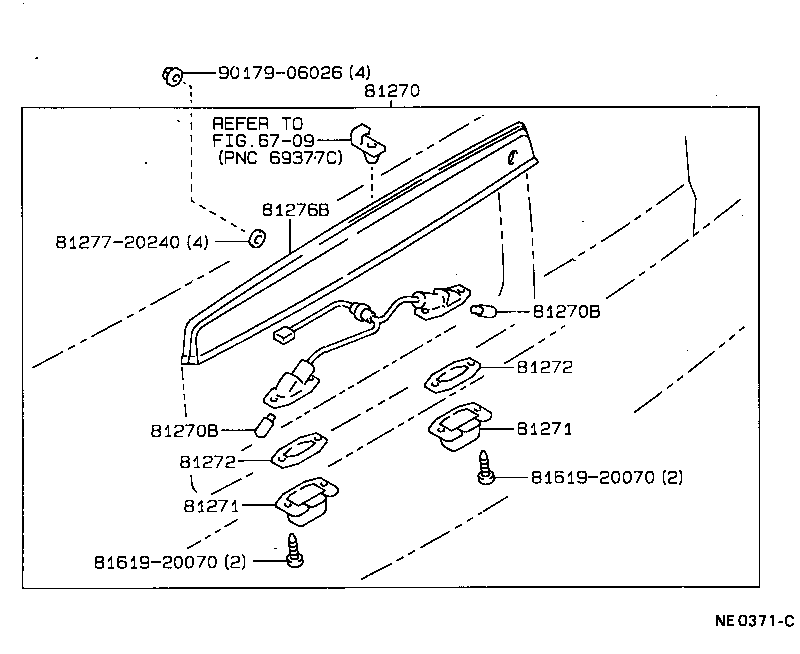 81270-13190 LAMP ASSY, LICENSE PLATE product image